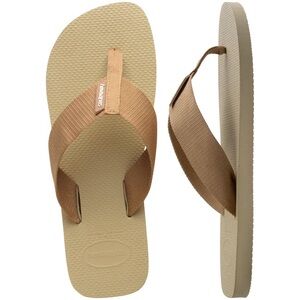 Havaianas Men's Urban Basic Flip Flops Beige and Tan Sandals